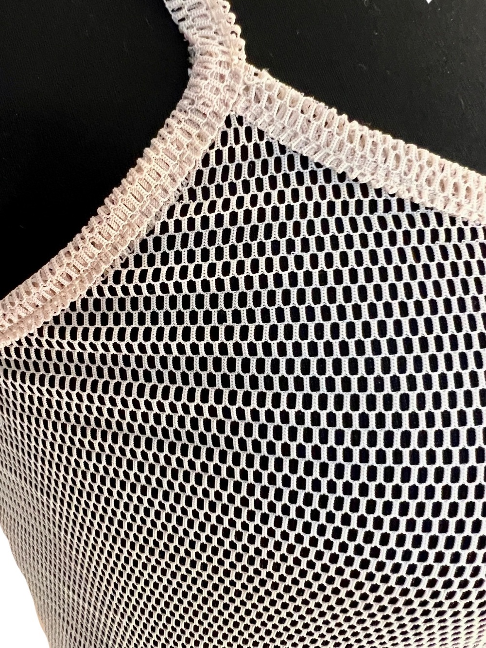 PrettyLittleThing Tan Cream Sheer Mesh Slip Dress - Picture 4 of 5